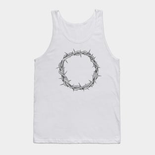 Crown of thorns tattoo. Easter religious symbol of Christianity Tank Top